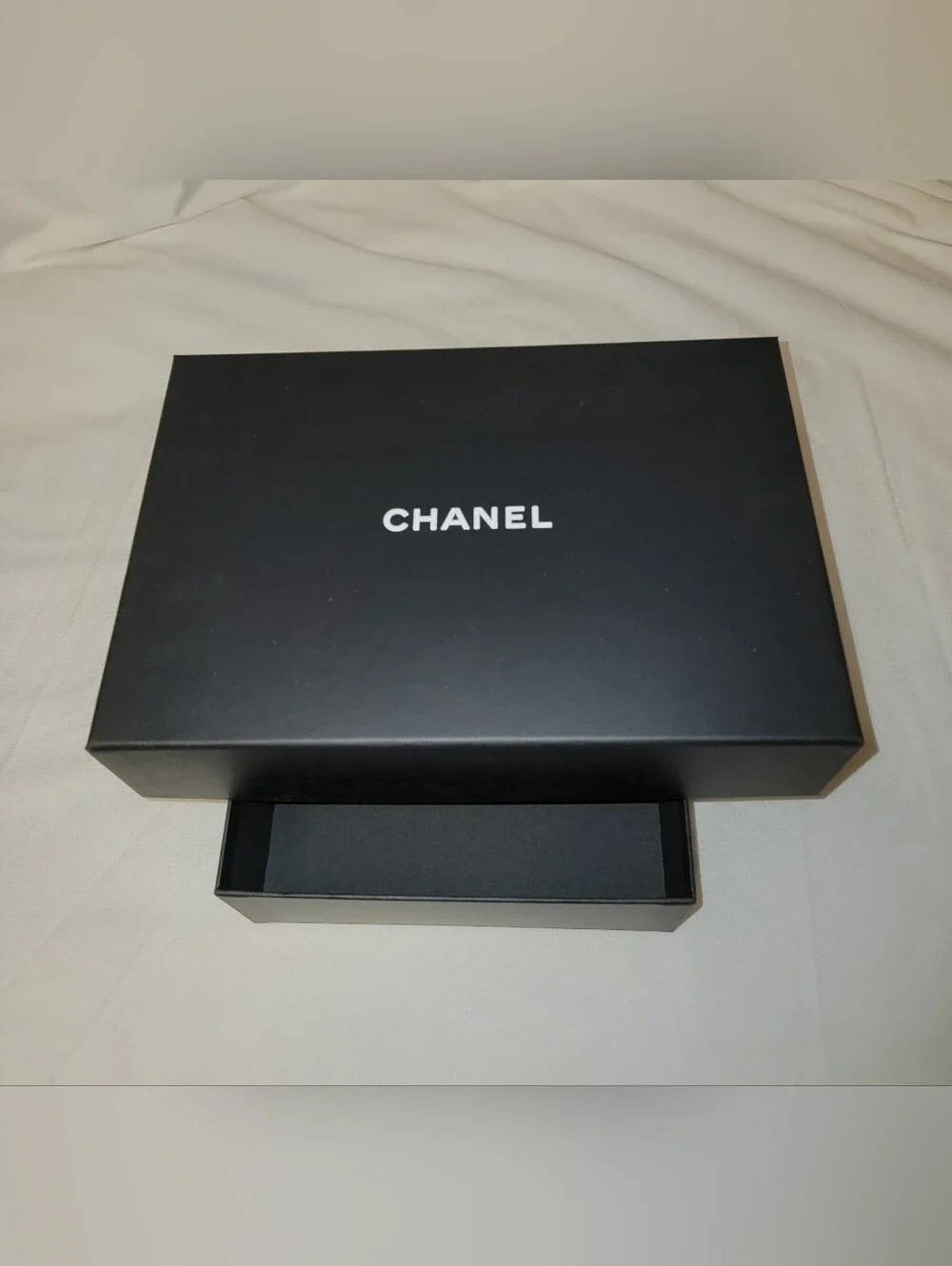 Empty Chanel Black Matte Box